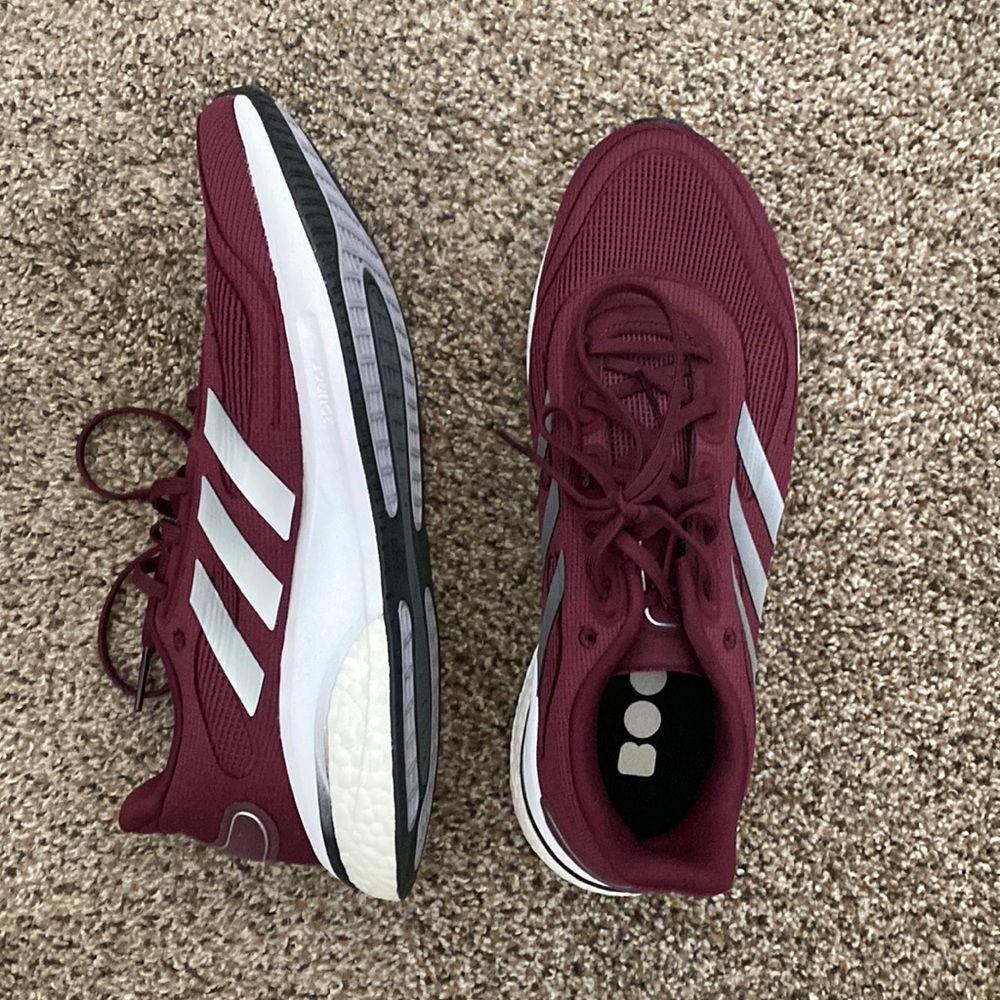 Maroon Adidas Boost Shoes